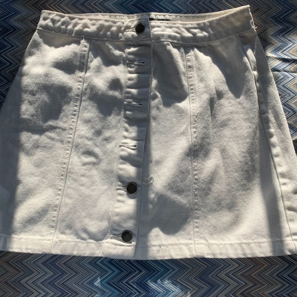 White Denim Mini skirt